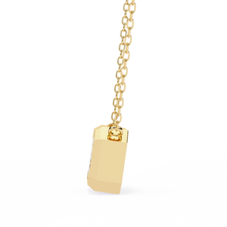 Emerald Solitaire Pendant by Aupulent Jewellery 100% certified lab grown diamonds