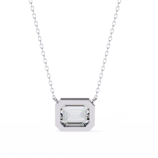 Emerald Solitaire Pendant by Aupulent Jewellery 100% certified lab grown diamonds
