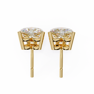 Heart Shape Lab Grown Diamond Stud Earrings by Aupulent Jewellery 100% certified lab grown diamonds