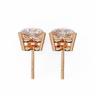 Heart Shape Lab Grown Diamond Stud Earrings by Aupulent Jewellery 100% certified lab grown diamonds
