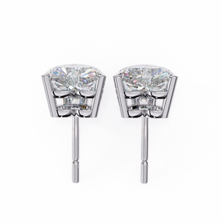Heart Shape Lab Grown Diamond Stud Earrings by Aupulent Jewellery 100% certified lab grown diamonds