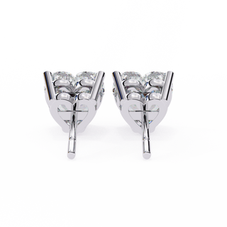 Heart Shape Lab Grown Diamond Stud Earrings by Aupulent Jewellery 100% certified lab grown diamonds