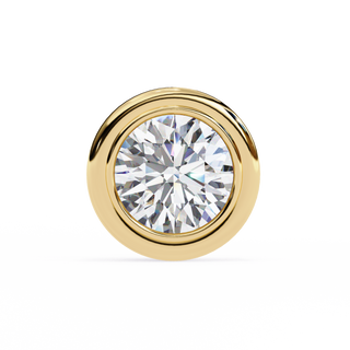 Modern Bezel Lab Grown Diamond Stud Earrings by Aupulent Jewellery 100% certified lab grown diamonds