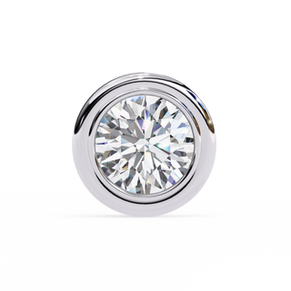 Modern Bezel Lab Grown Diamond Stud Earrings by Aupulent Jewellery 100% certified lab grown diamonds