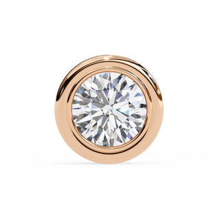 Modern Bezel Lab Grown Diamond Stud Earrings by Aupulent Jewellery 100% certified lab grown diamonds