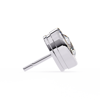 Modern Bezel Lab Grown Diamond Stud Earrings by Aupulent Jewellery 100% certified lab grown diamonds