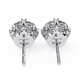Royal Crown Lab Grown Diamond Stud Earrings by Aupulent Jewellery 100% certified lab grown diamonds