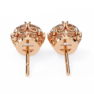 Royal Crown Lab Grown Diamond Stud Earrings by Aupulent Jewellery 100% certified lab grown diamonds