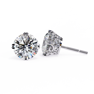 Royal Crown Lab Grown Diamond Stud Earrings by Aupulent Jewellery 100% certified lab grown diamonds