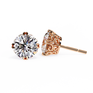 Royal Crown Lab Grown Diamond Stud Earrings by Aupulent Jewellery 100% certified lab grown diamonds