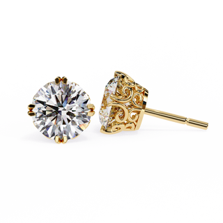 Royal Crown Lab Grown Diamond Stud Earrings by Aupulent Jewellery 100% certified lab grown diamonds