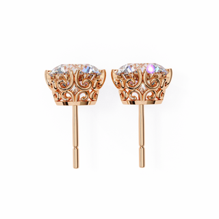 Royal Crown Lab Grown Diamond Stud Earrings by Aupulent Jewellery 100% certified lab grown diamonds