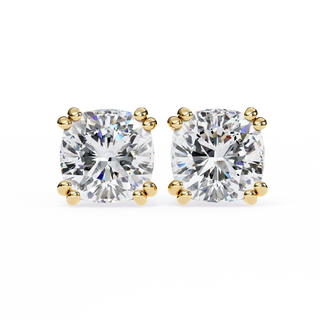 Cushion Lab Grown Diamond Stud Earrings by Aupulent Jewellery 100% certified lab grown diamonds