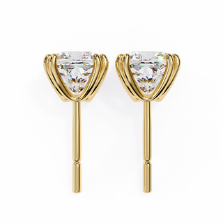 Cushion Lab Grown Diamond Stud Earrings by Aupulent Jewellery 100% certified lab grown diamonds