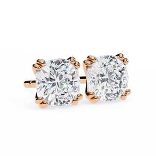 Cushion Lab Grown Diamond Stud Earrings by Aupulent Jewellery 100% certified lab grown diamonds