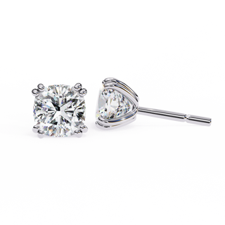Cushion Lab Grown Diamond Stud Earrings by Aupulent Jewellery 100% certified lab grown diamonds