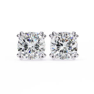 Cushion Lab Grown Diamond Stud Earrings by Aupulent Jewellery 100% certified lab grown diamonds