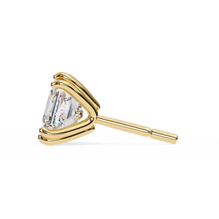 Princess Cut Lab Grown Diamond Stud Earrings by Aupulent Jewellery 100% certified lab grown diamonds