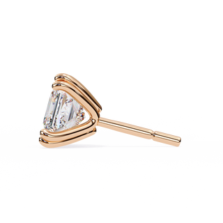 Princess Cut Lab Grown Diamond Stud Earrings by Aupulent Jewellery 100% certified lab grown diamonds