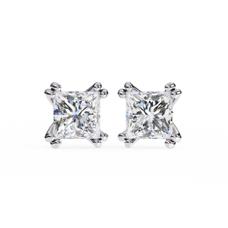 Princess Cut Lab Grown Diamond Stud Earrings by Aupulent Jewellery 100% certified lab grown diamonds