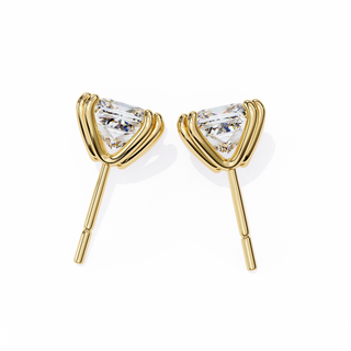 Princess Cut Lab Grown Diamond Stud Earrings by Aupulent Jewellery 100% certified lab grown diamonds