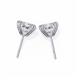Princess Cut Lab Grown Diamond Stud Earrings by Aupulent Jewellery 100% certified lab grown diamonds