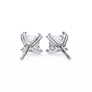 Princess Cut Lab Grown Diamond Stud Earrings by Aupulent Jewellery 100% certified lab grown diamonds