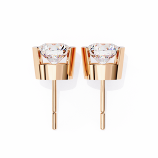 Round Brilliant Lab Grown Diamond Stud Earrings by Aupulent Jewellery 100% certified lab grown diamonds