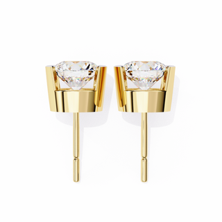 Round Brilliant Lab Grown Diamond Stud Earrings by Aupulent Jewellery 100% certified lab grown diamonds