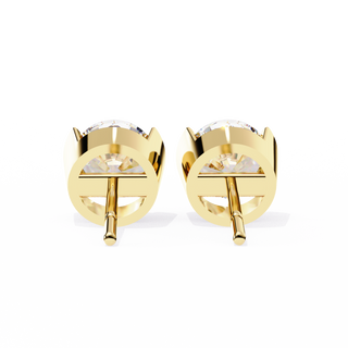 Round Brilliant Lab Grown Diamond Stud Earrings by Aupulent Jewellery 100% certified lab grown diamonds