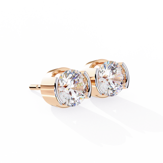 Round Brilliant Lab Grown Diamond Stud Earrings by Aupulent Jewellery 100% certified lab grown diamonds