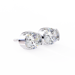 Round Brilliant Lab Grown Diamond Stud Earrings by Aupulent Jewellery 100% certified lab grown diamonds