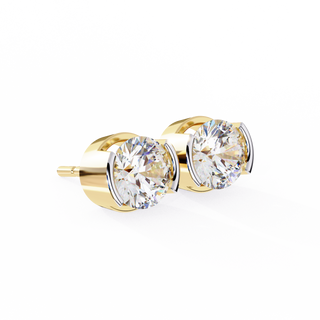 Round Brilliant Lab Grown Diamond Stud Earrings by Aupulent Jewellery 100% certified lab grown diamonds