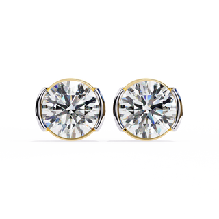 Round Brilliant Lab Grown Diamond Stud Earrings by Aupulent Jewellery 100% certified lab grown diamonds