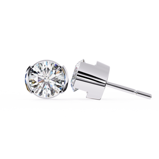 Round Brilliant Lab Grown Diamond Stud Earrings by Aupulent Jewellery 100% certified lab grown diamonds
