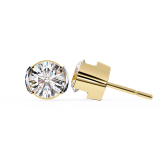 Round Brilliant Lab Grown Diamond Stud Earrings by Aupulent Jewellery 100% certified lab grown diamonds