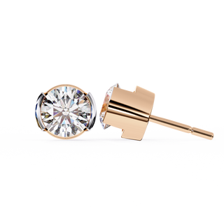 Round Brilliant Lab Grown Diamond Stud Earrings by Aupulent Jewellery 100% certified lab grown diamonds