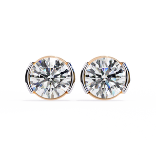 Round Brilliant Lab Grown Diamond Stud Earrings by Aupulent Jewellery 100% certified lab grown diamonds