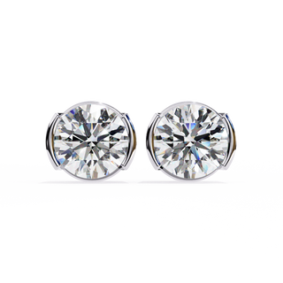 Round Brilliant Lab Grown Diamond Stud Earrings by Aupulent Jewellery 100% certified lab grown diamonds