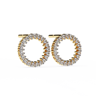 Eternity Lab Grown Diamond Hoop Earrings by Aupulent Jewellery 100% certified lab grown diamonds