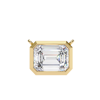 Emerald Solitaire Pendant by Aupulent Jewellery 100% certified lab grown diamonds