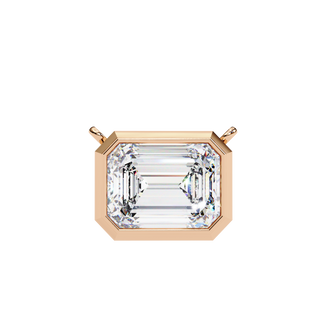 Emerald Solitaire Pendant by Aupulent Jewellery 100% certified lab grown diamonds