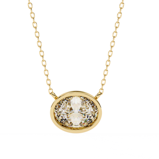 Oval Solitaire Pendant by Aupulent Jewellery 100% certified lab grown diamonds