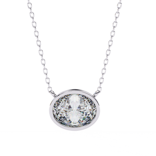 Oval Solitaire Pendant by Aupulent Jewellery 100% certified lab grown diamonds