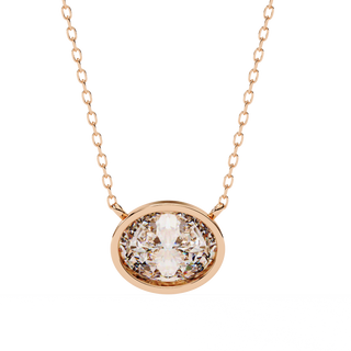 Oval Solitaire Pendant by Aupulent Jewellery 100% certified lab grown diamonds