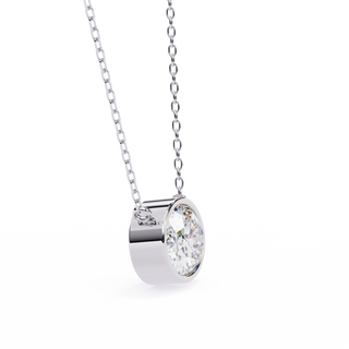 Oval Solitaire Pendant by Aupulent Jewellery 100% certified lab grown diamonds