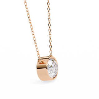 Oval Solitaire Pendant by Aupulent Jewellery 100% certified lab grown diamonds