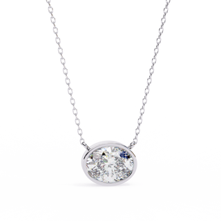 Oval Solitaire Pendant by Aupulent Jewellery 100% certified lab grown diamonds