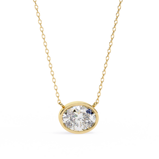 Oval Solitaire Pendant by Aupulent Jewellery 100% certified lab grown diamonds