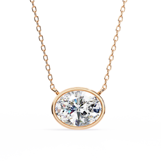 Oval Solitaire Pendant by Aupulent Jewellery 100% certified lab grown diamonds